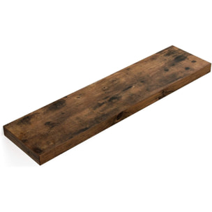 Mensola da Muro 80 cm Stile Rustico in MDF Finitura Rovere Vintage