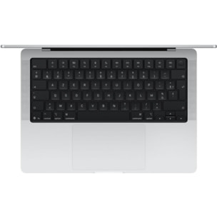 Ordinateur Apple MACBOOK Pro 14" Puce M5 Pro CPU 15 / GPU 16 coeurs Mémoire RAM 24Go Stockage 2To SSD XDR Argent