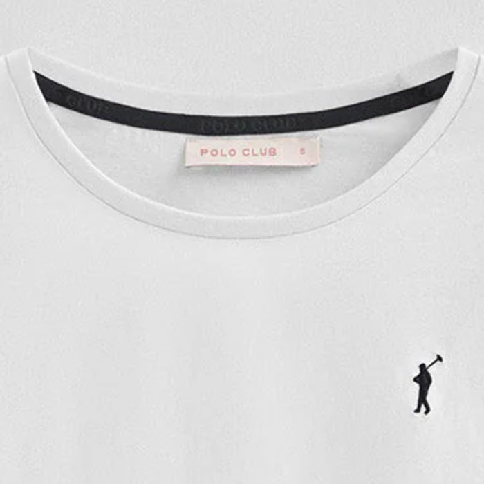 Pack donna con due magliette in blu marino e bianco a maniche lunghe con logo ricamato Rigby Go.