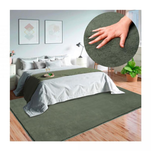 Tapis salon MITA, soft et soyeux, tapis uni à l'aspect Shaggy