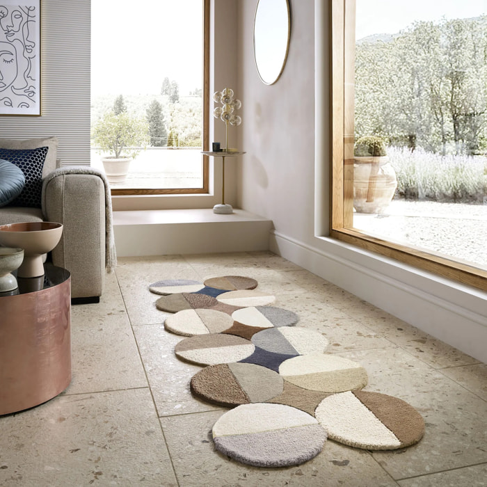 Tapis en laine de couloir MIA ELLIPSE