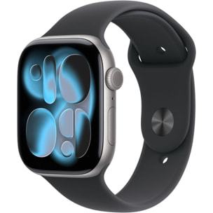 Montre connectée APPLE WATCH 46mm Alu Gris / Noir Serie 11 S/M Cellular