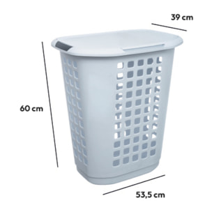 Panier à linge plastique 63L Blanc Hugger