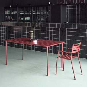 Table de jardin métal 6-8 places AMÉLIA