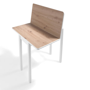 Mesa de cocina NAPOLI - blanco y roble amazonas - 80x40/80x76cm