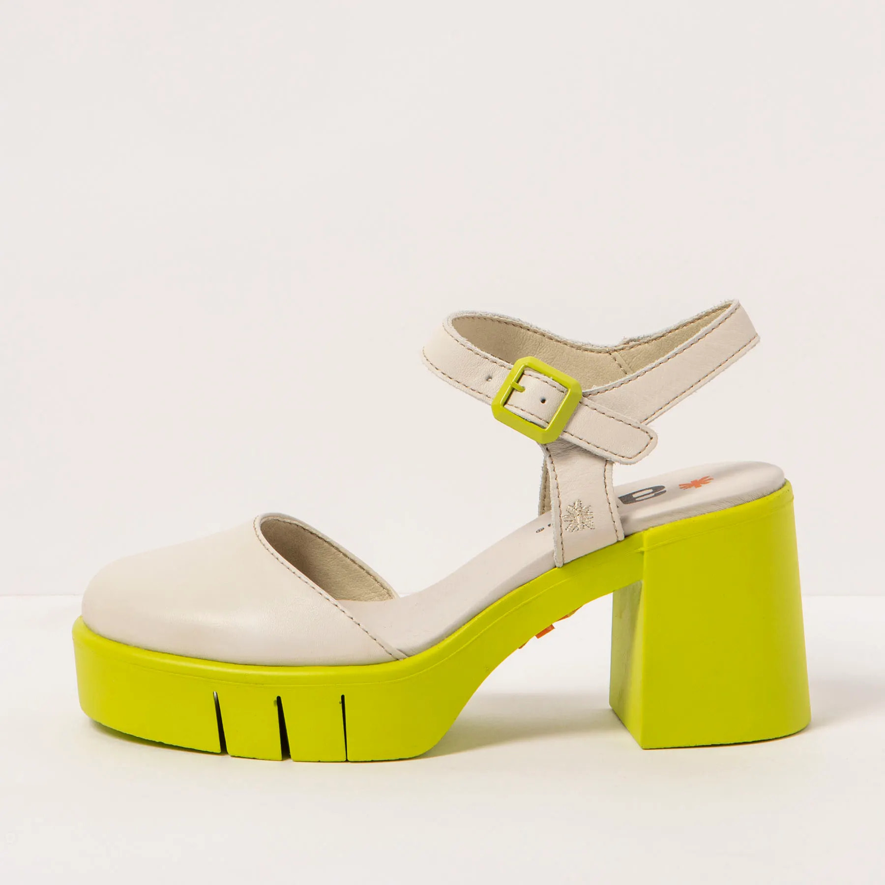 Sandalias con tacón 1991 NAPPA CREAM-PISTACHO / EIVISSA color Cream-pistacho