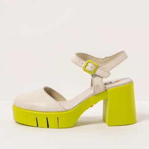 Sandalias con tacón 1991 NAPPA CREAM-PISTACHO / EIVISSA color Cream-pistacho