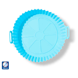 Stampo in silicone con manici per friggitrice ad aria 24*19*6 cm. Commestibile.
