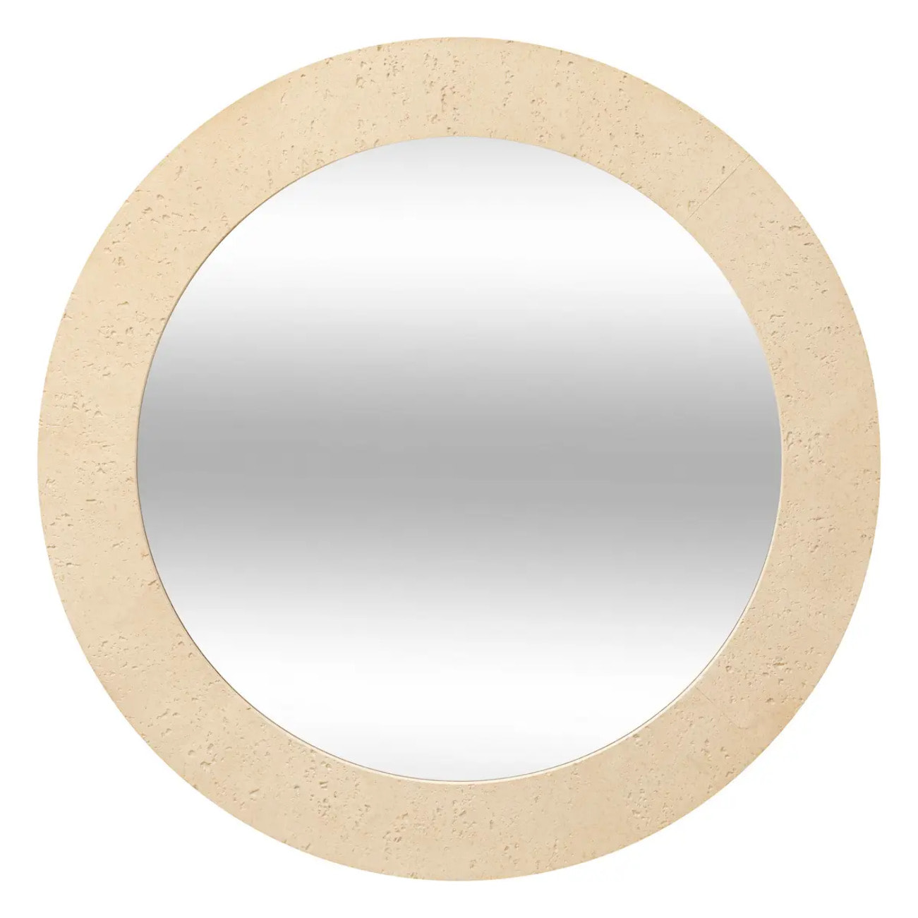 Miroir mural Anaya beige D78cm