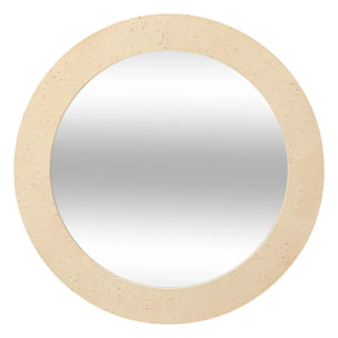 Miroir mural Anaya beige D78cm
