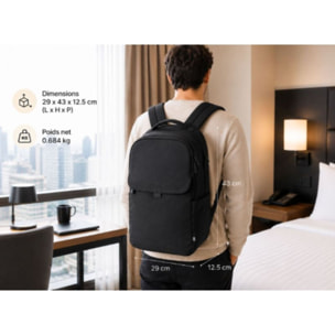 Sac à dos ESSENTIELB 16" Confort quotidien Noir