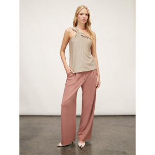 Motivi - Top de un solo hombro en lúrex - Beige