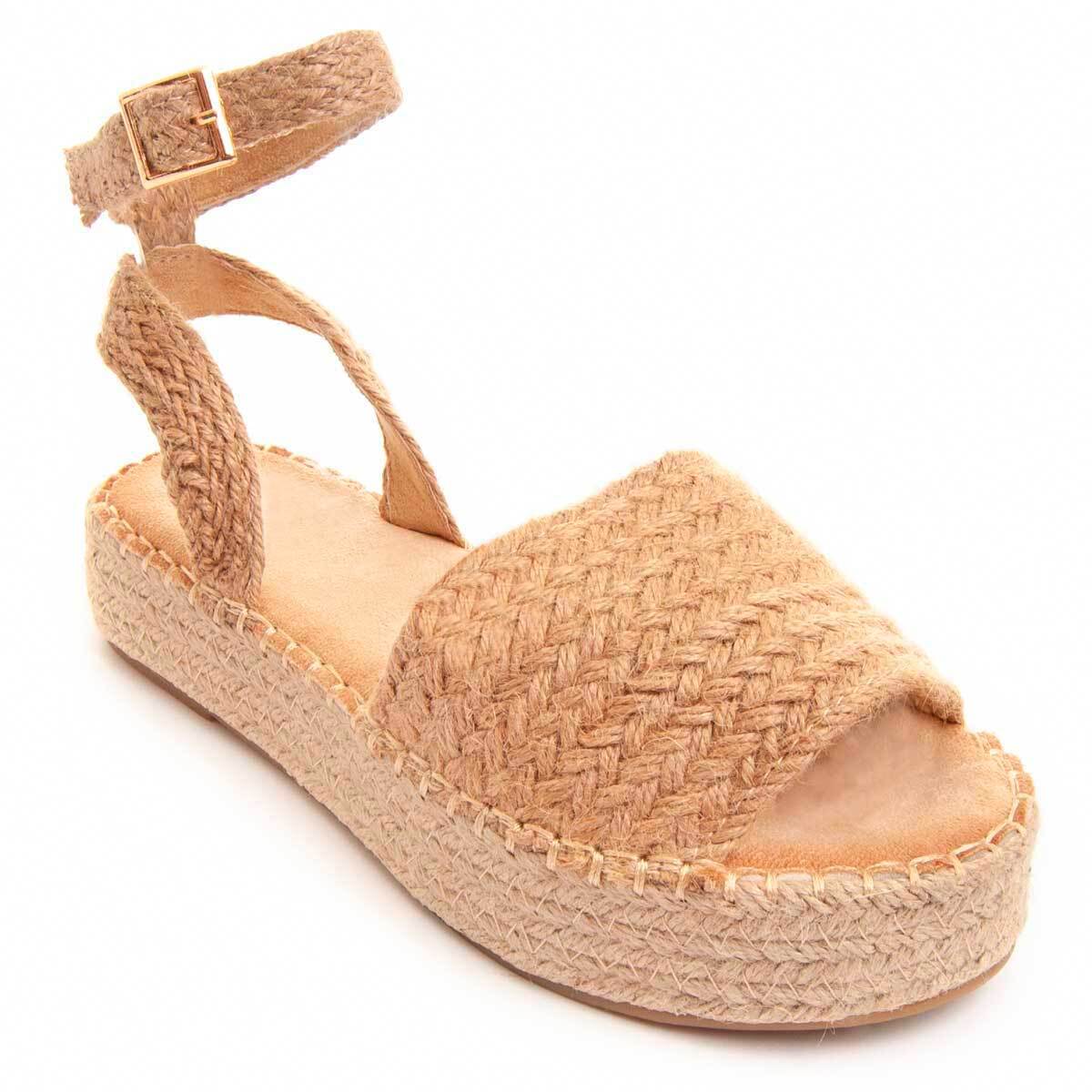 Sandalias de Plataforma - Beige - Altura: 4 cm