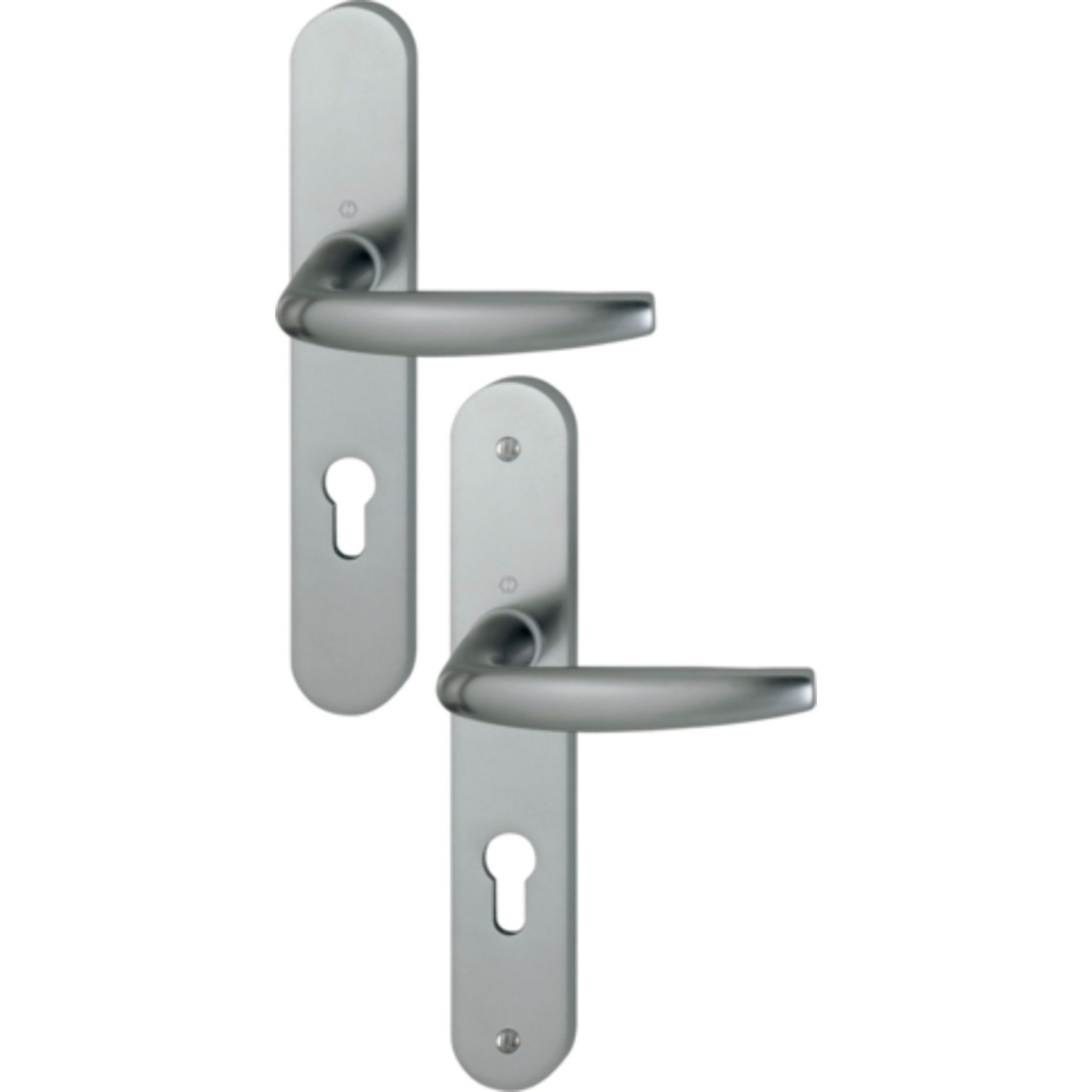Ensemble de porte plaque large Atlanta HOPPE 1530/300M aspect inox F9 - Clé i - entr.70 épais.68/77 - 2834674