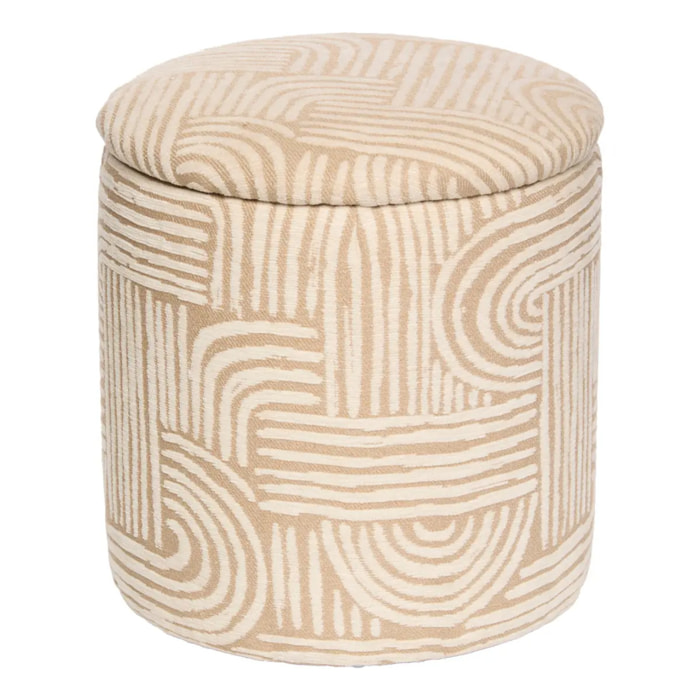 Pouf Coffre Nubo Beige 31x34cm