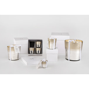J-Line bougie parfumée M-Chic - verre - argent – large – 140H