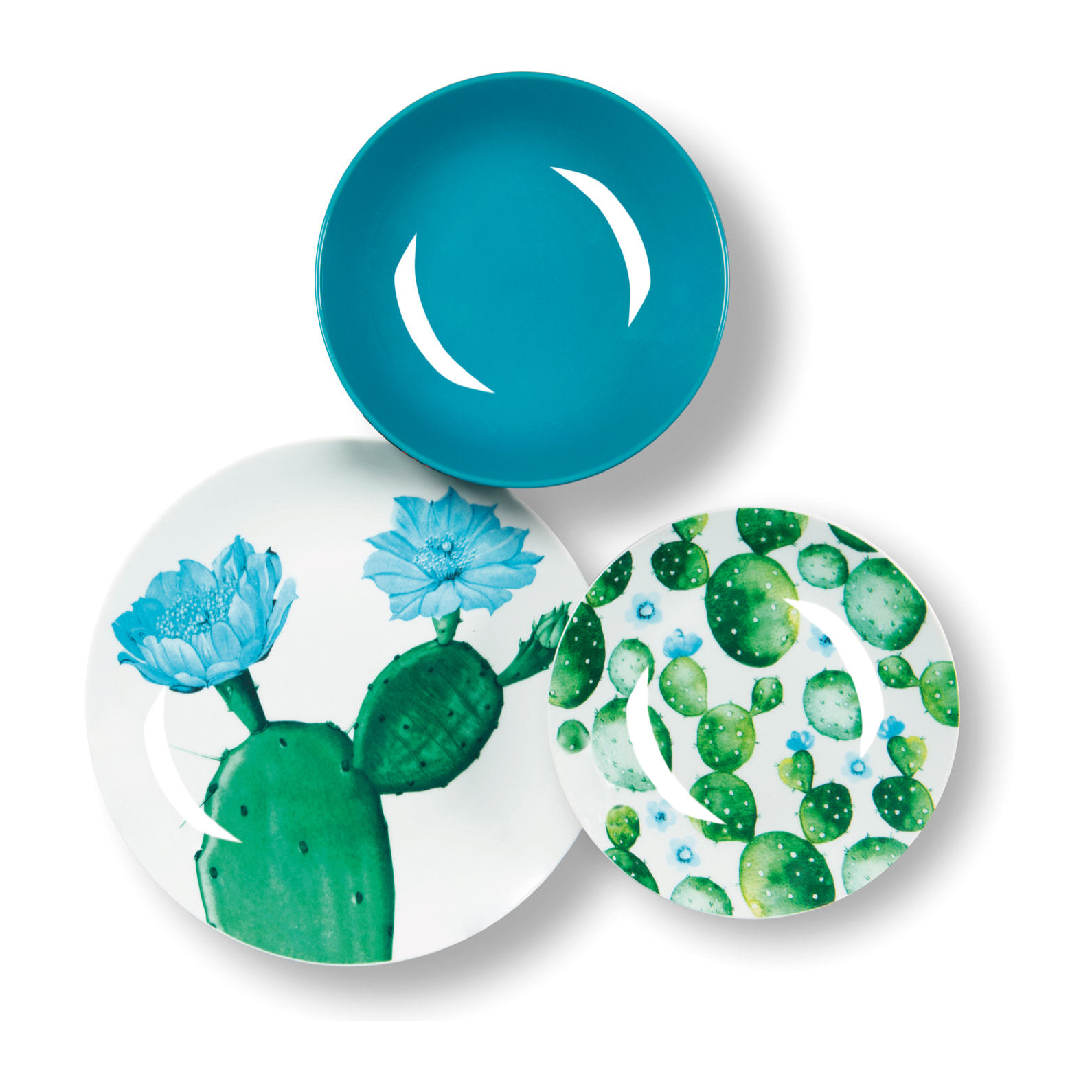 Servizio piatti 18 pezzi Excelsa – Color Cactus, Porcellana Multicolore