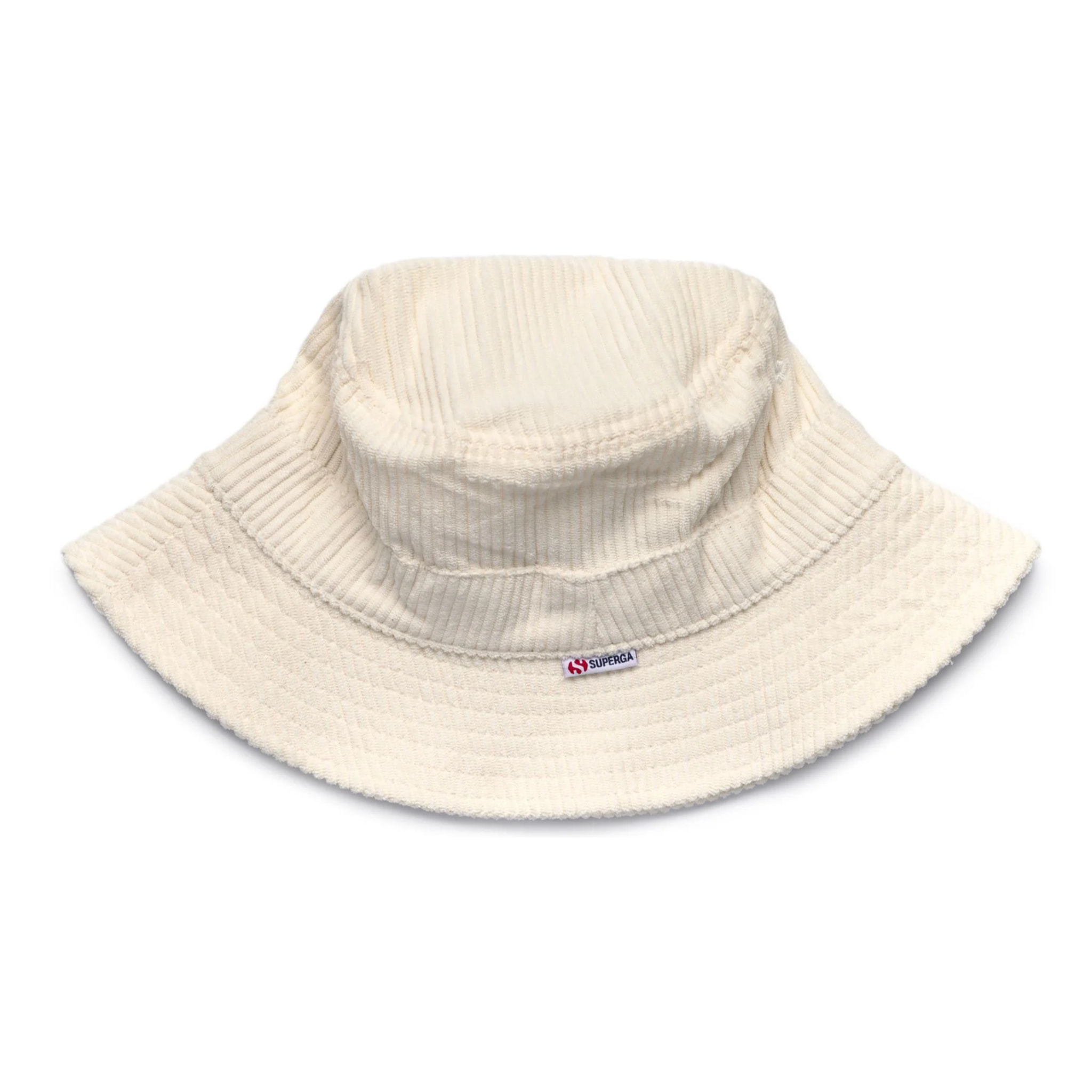 Cappelli Superga Uomo Donna Beige Bucket Hat Corduroy
