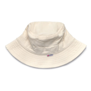 Cappelli Superga Uomo Donna Beige Bucket Hat Corduroy