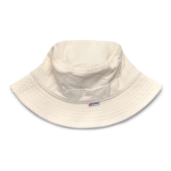 Cappelli Superga Uomo Donna Beige Bucket Hat Corduroy