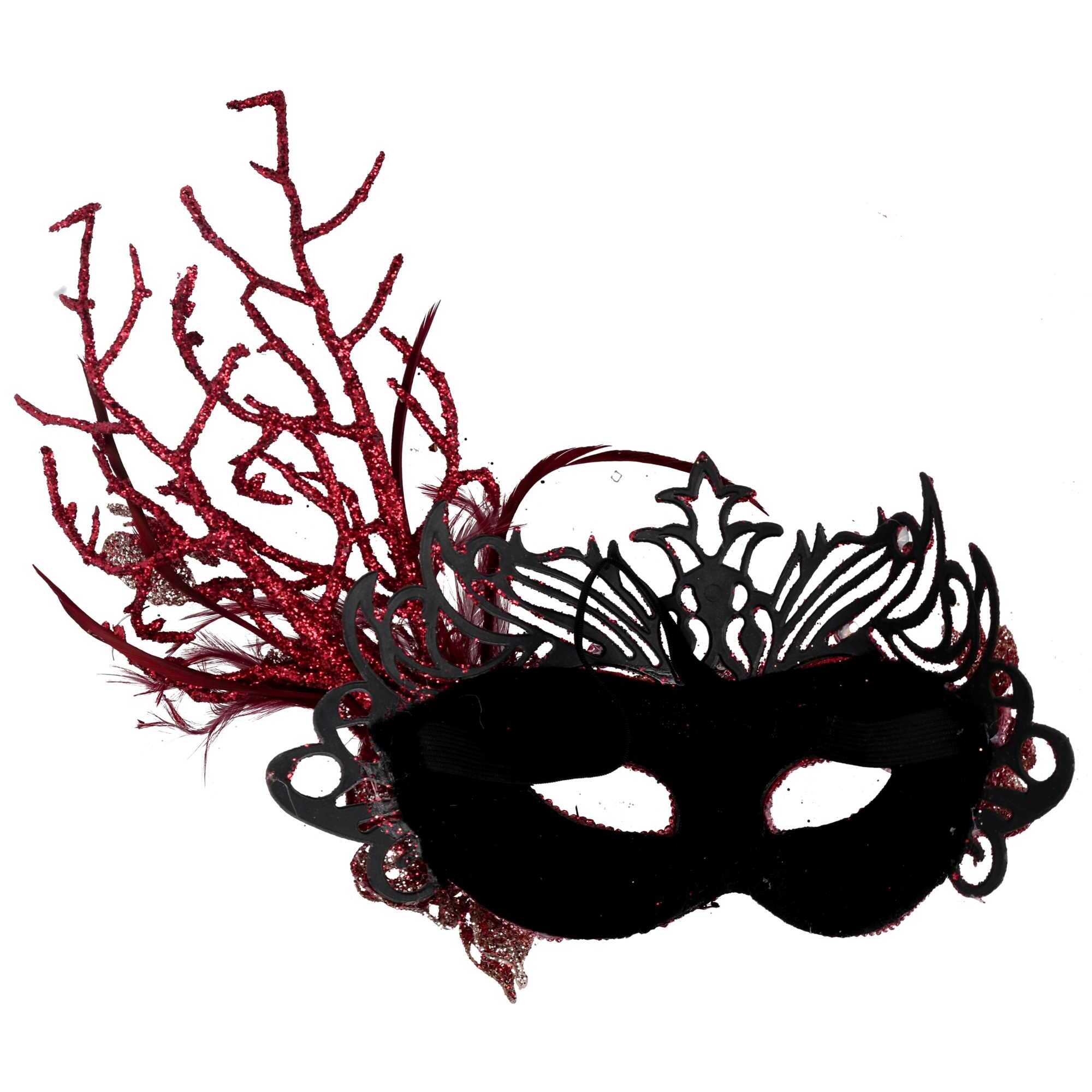 Maschera in plastica rosso cm30