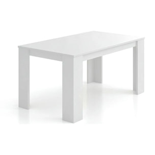 Mesa de comedor Naya en blanco artik 140X80 cm Blanco Artik (Blanco Mate)