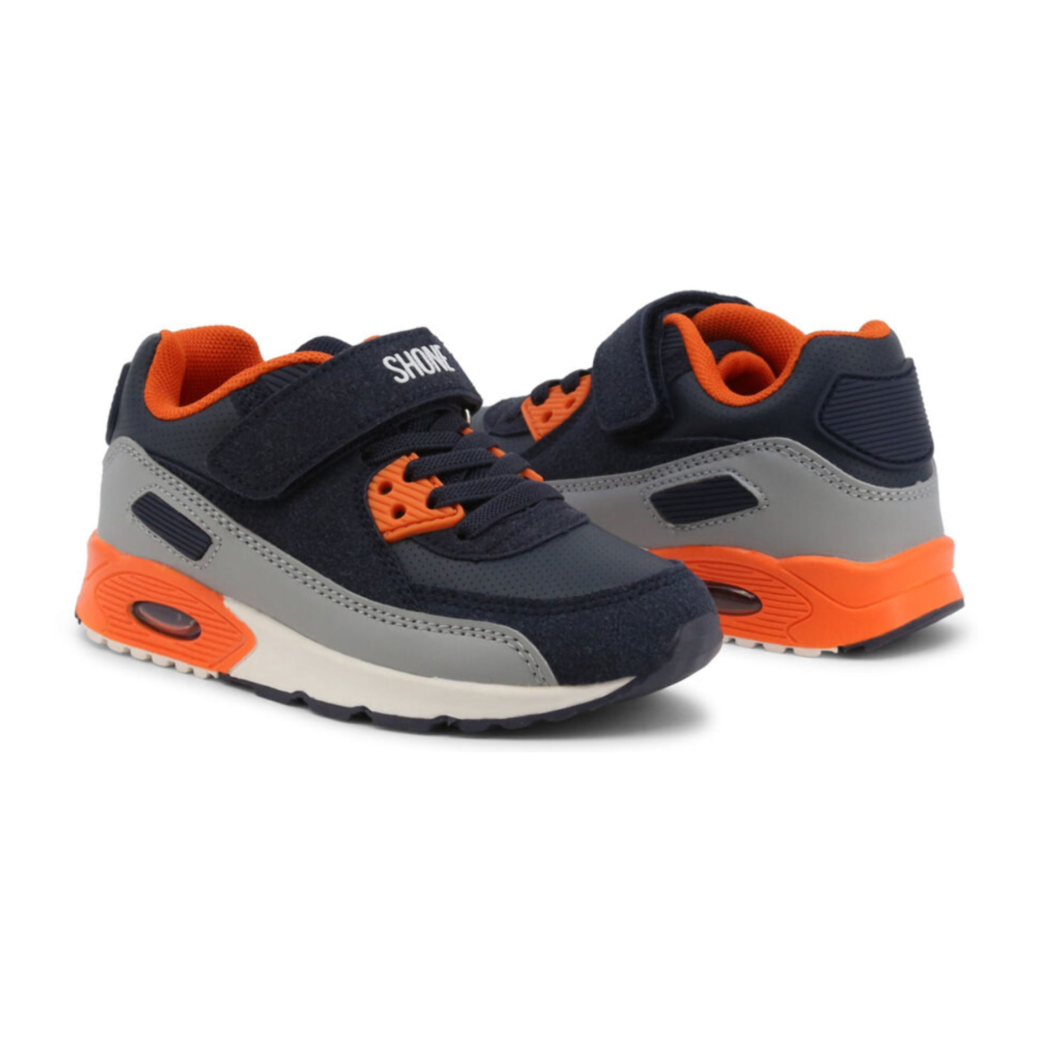 Zapatillas Sneaker para Niño- Shone 005-001-v Navy/Orange