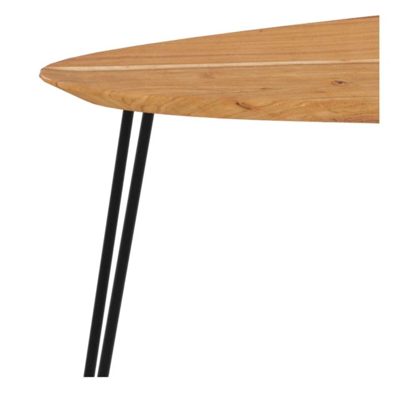 Table basse d'acacia ovale gigogne en bois (lot de 2) - Kiwi