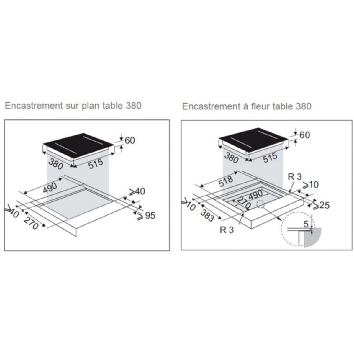 Domino induction DE DIETRICH DPI4230X Horizone