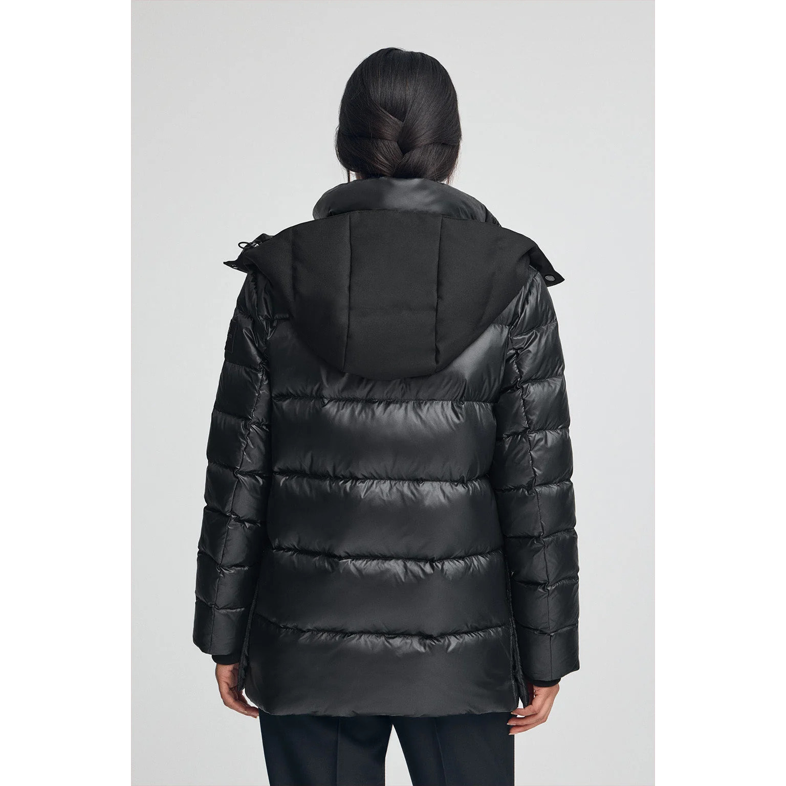 Chaqueta de plumas Ofelia negra con logo Polo Club