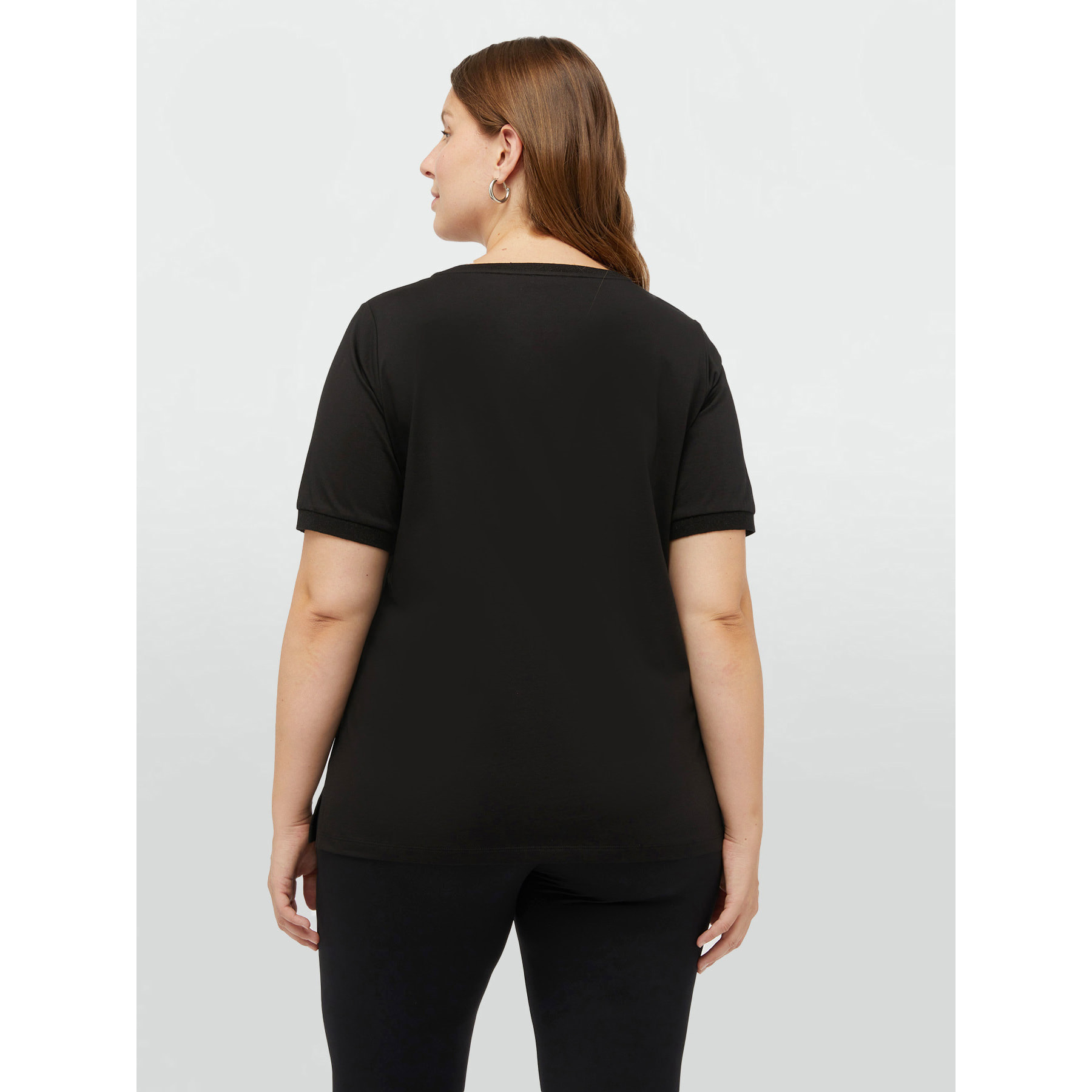 Fiorella Rubino - Camiseta con escritura y strass - Negro