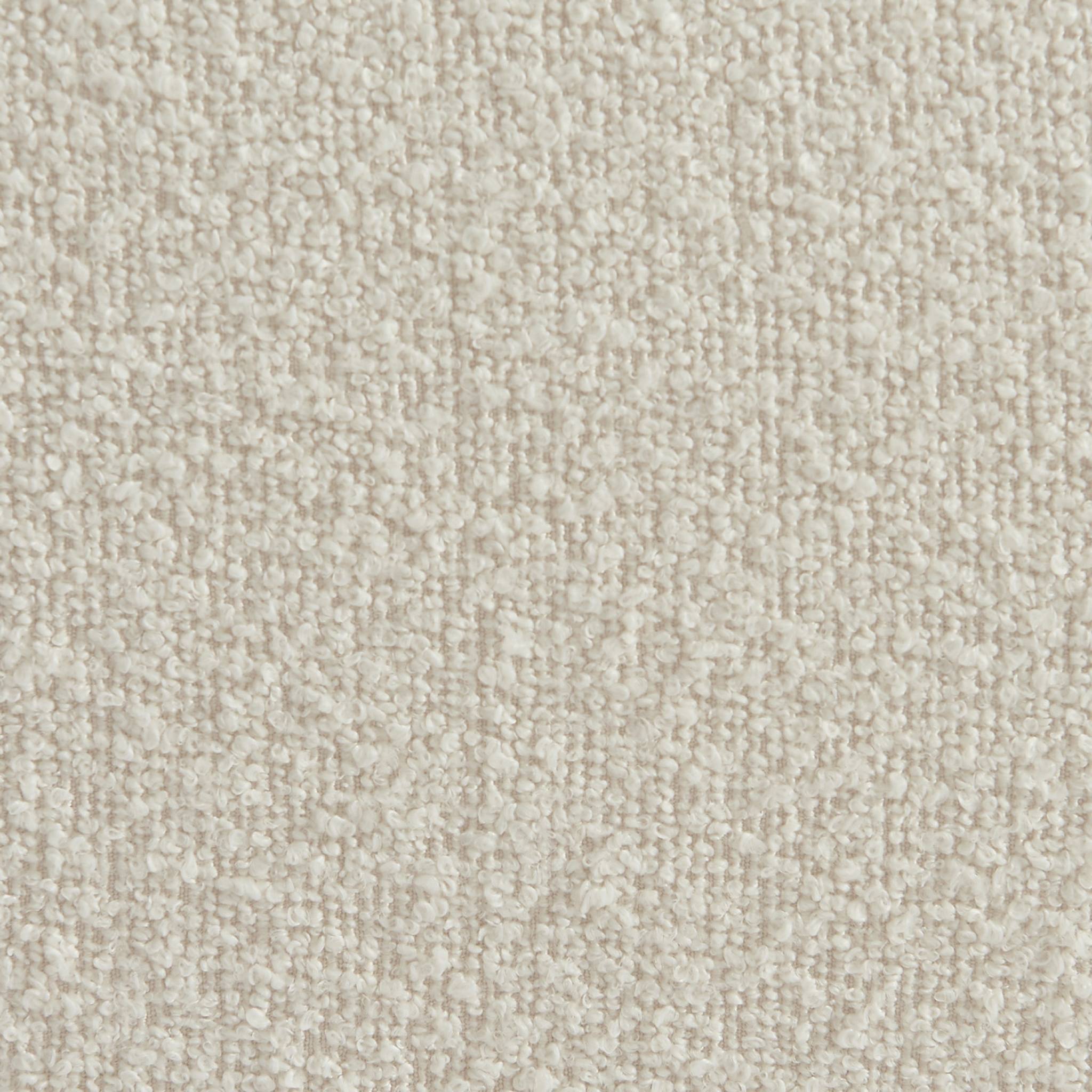 Pouf. repose-pieds pour chauffeuse 1 place Boni bouclette texturée blanc cassé L 91 x P 63 x H 40cm - Boni