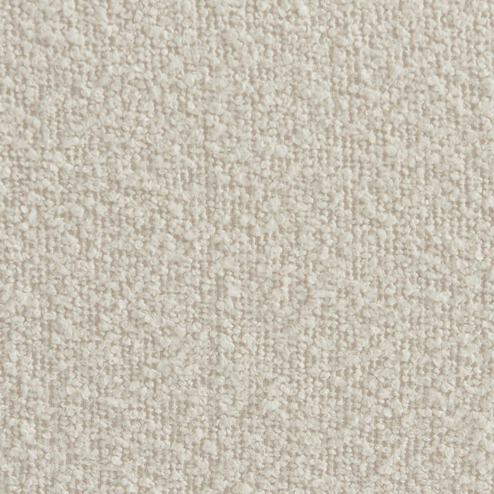 Pouf. repose-pieds pour chauffeuse 1 place Boni bouclette texturée blanc cassé L 91 x P 63 x H 40cm - Boni