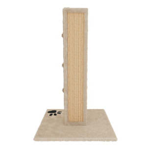 Albero per Gatto con Graffiatoio Cuccia Giocattolo Gatti Parco Giochi Tiragraffi in Sisal Naturale 80 x 45 x 45 cm Colore Beige Dixie
