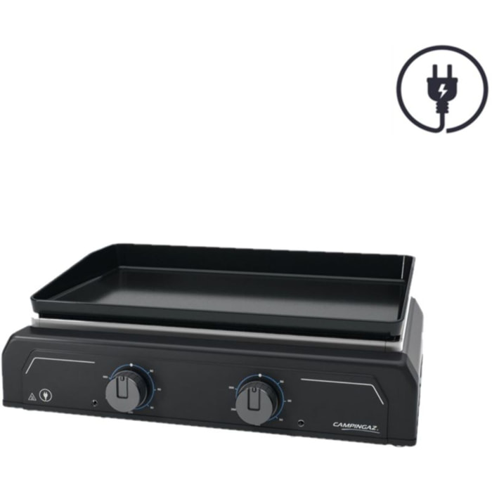 Plancha électrique CAMPINGAZ 2 XD Fonte emaille 2 brûleurs à poser, 60x40 cm