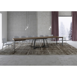 Tavolo allungabile 90x160/420 cm Booster noce gambe antracite