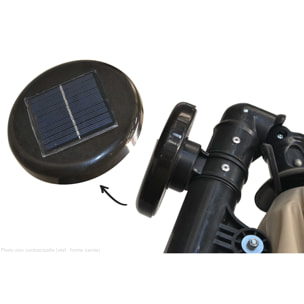 Parasol Bulle LED déporté carré 3x3m écru DAVAGNA