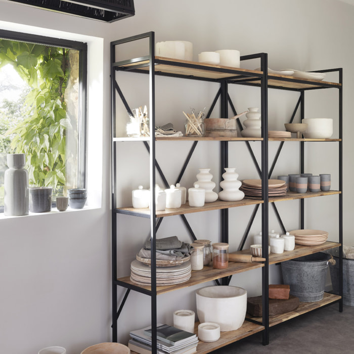 Vase "Olme" en céramique H20cm blanc