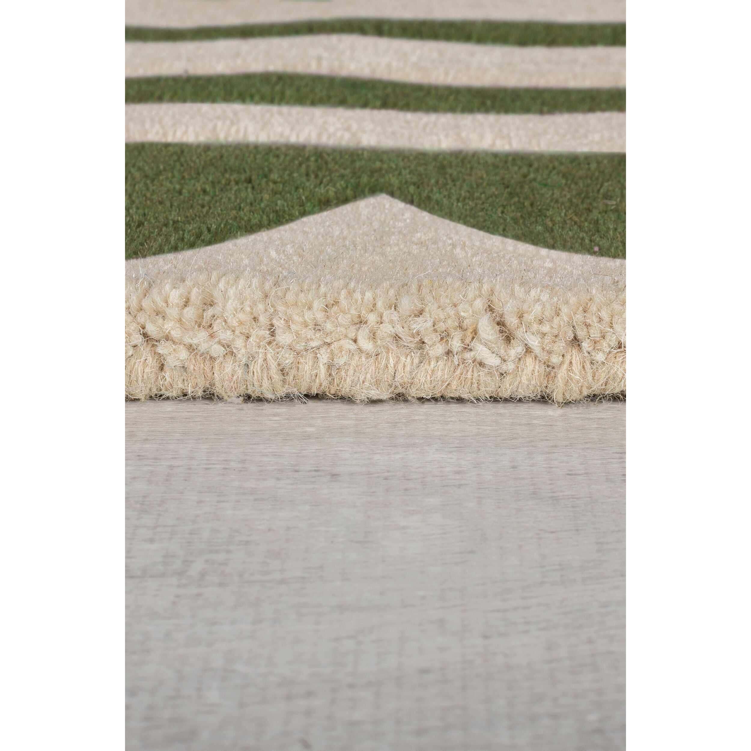 Tapis de couloir en laine à bordure festonné LOIS