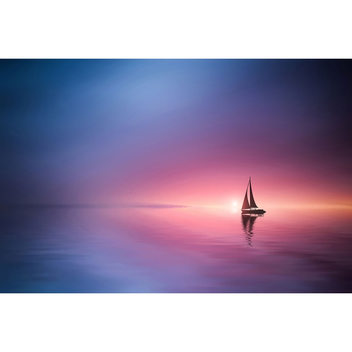 Tableau navigation sous le sunset Tableau plexiglas