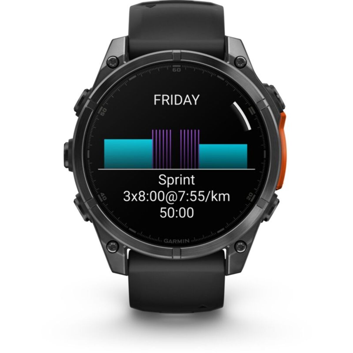 Montre sport GARMIN Fenix 8 47mm silver avec bracelet gris