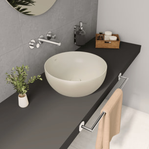 Vasque ronde recyclée Outline compact beige mat 41x41 cm