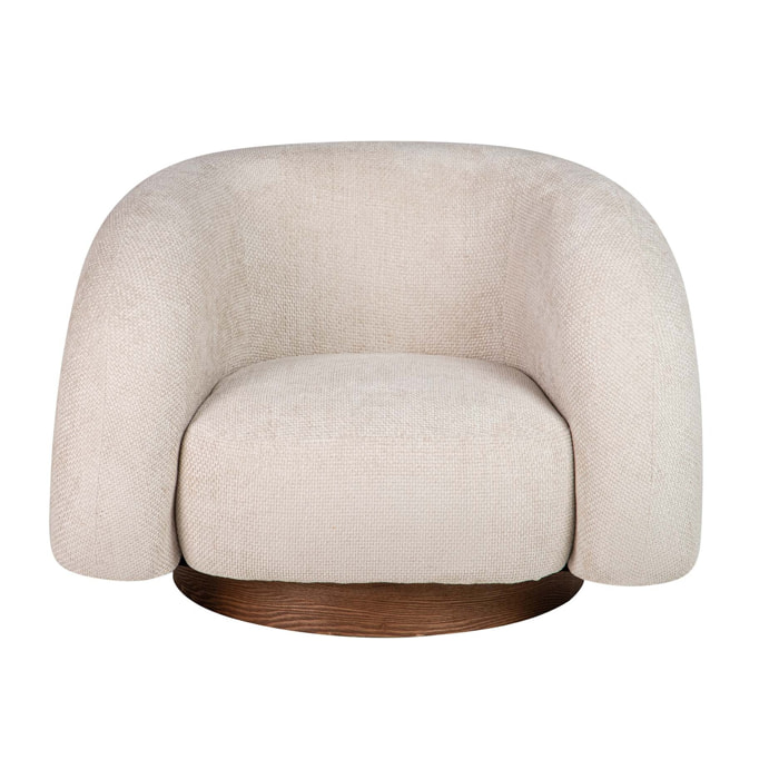 Butaca Chenilla Beige Flux 100x89x60 Cm