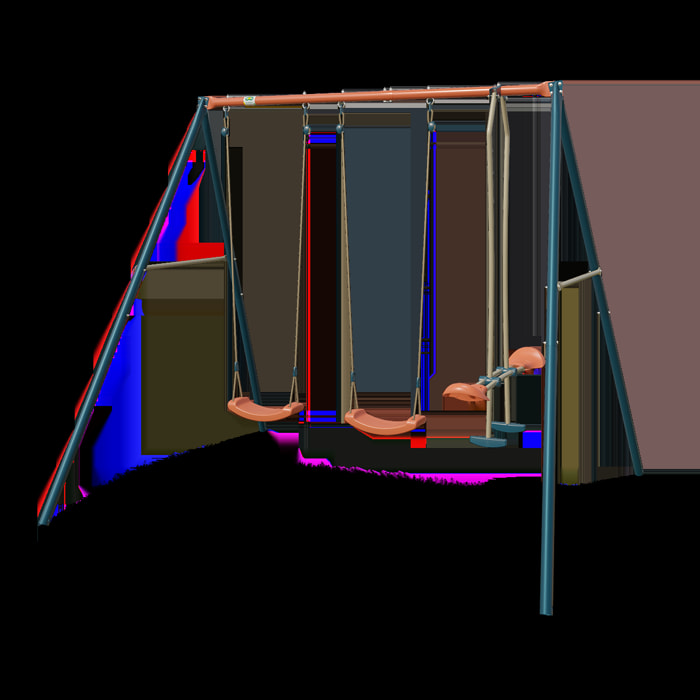Portique métal 2,20 m Axion TEO - 4 Enfants