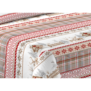 Trapunta Invernale 300gr Made in Italy Piumone Clado Linea Scaldanotti Disegno Tirolese Valgardena Bordeaux