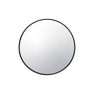 Miroir rond en métal Ø60cm MABEL. noir