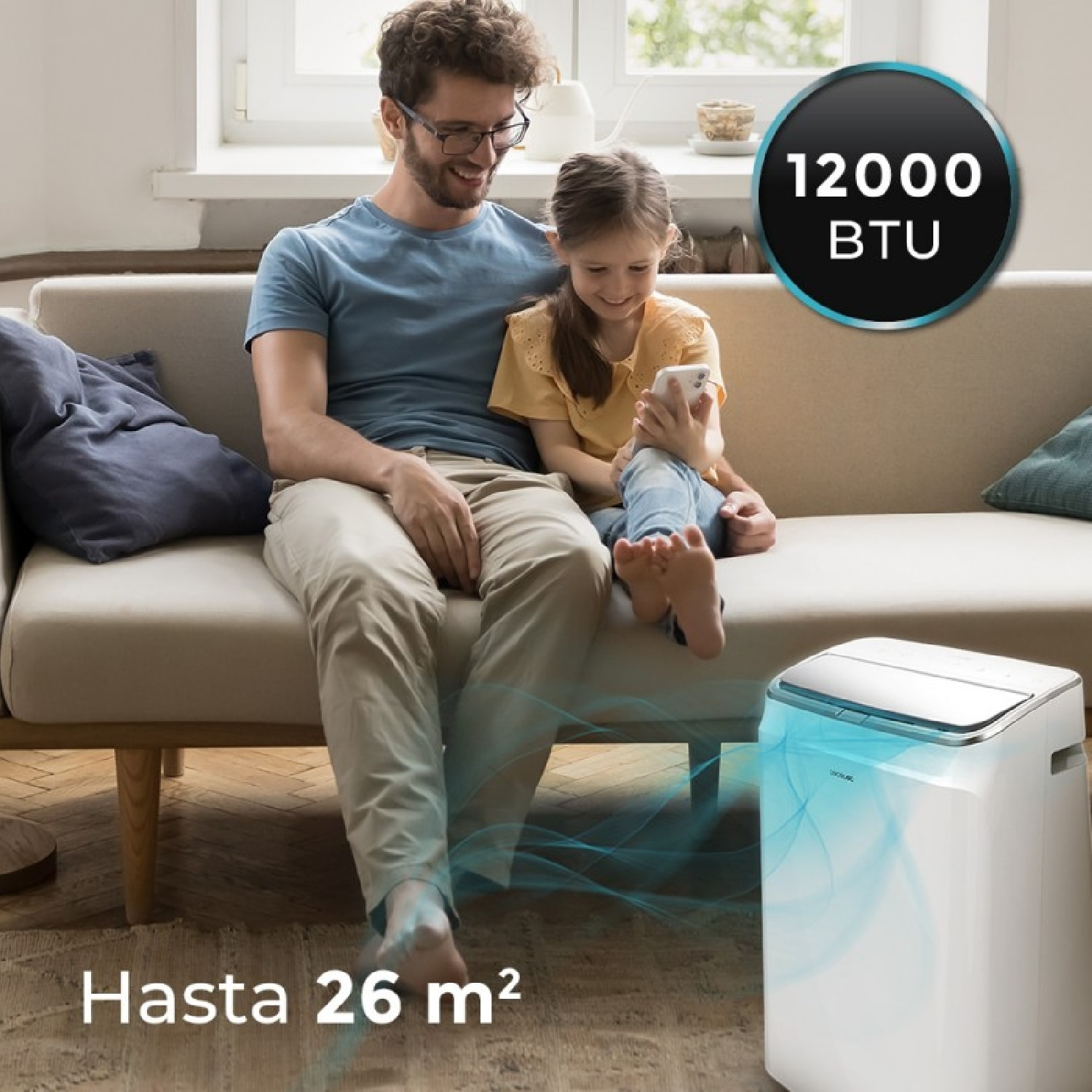 Cecotec Climatiseur portatif ForceClima 12600 Soundless Heating