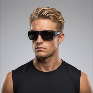 Gafas PALOALTO modelo SKATE en color Montura negra mate con lentes polarizadas ahumadas.