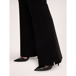 Fiorella Rubino - Pantaloni flare in Punto Milano - Nero