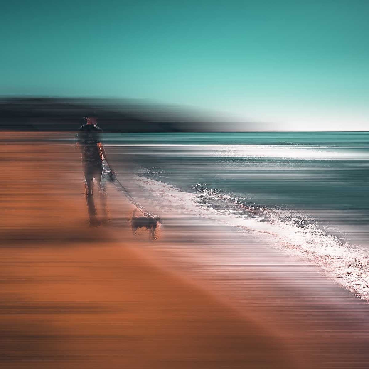 Tableau balade au bord de l'eau Tableau alu Dibond